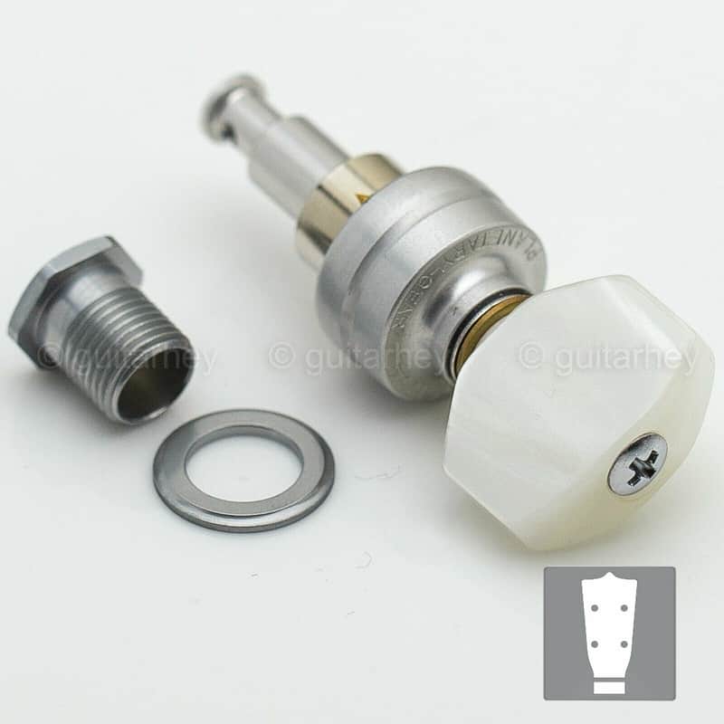 NEW Gotoh UPT-UB7 Sealed Planetary Ukulele Tuning (4) Keys - SATIN CHROME WHITE image 1