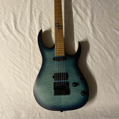 Solar Guitars Washburn SB1.6FOB Electric Guitar Evertune 2020 - Flamed Ocean Burst image 1