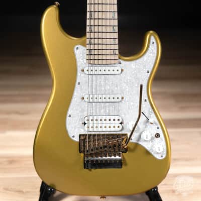 ESP LTD JRV-8 Javier Reyes 8-String Guitar w/ Case – Metallic Gold image 2
