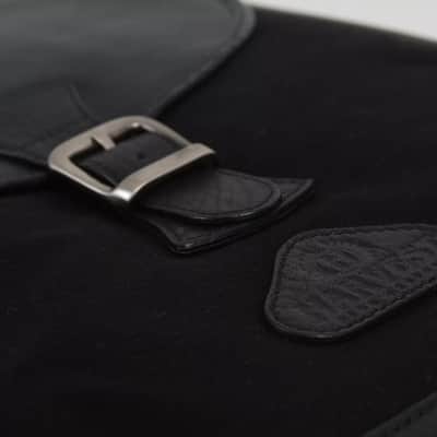 Harvest Fine Leather Black Buffalo & Canvas Electric Bass Guitar Gig Bag image 19