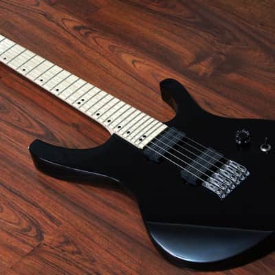 Halo Custom Guitars Octavia 6 String Wide Neck Bare Knuckle Black Hawks Hipshot Fixed Bridge image 2