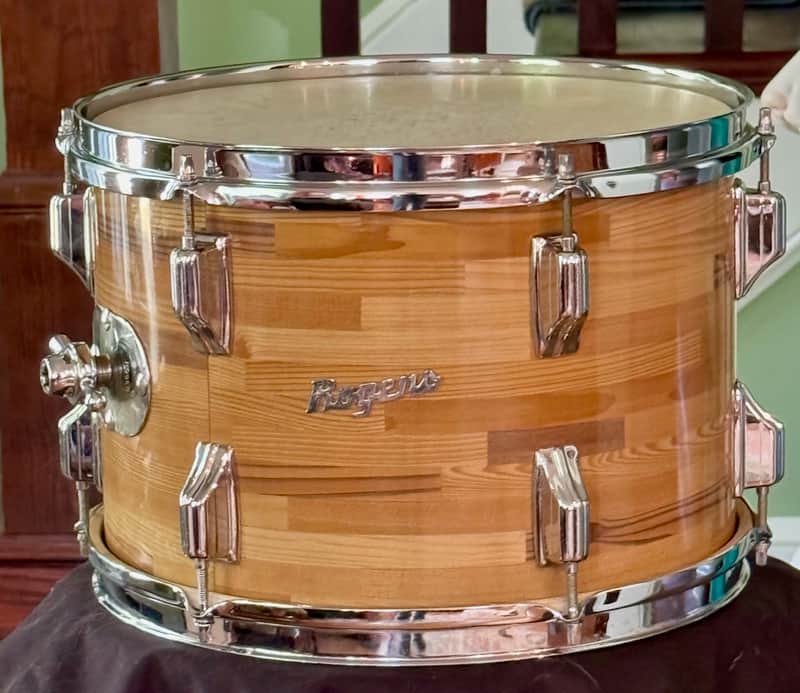 Rogers Powertone 13" Rack Tom Drum Vintage 60's Butcher Block image 1