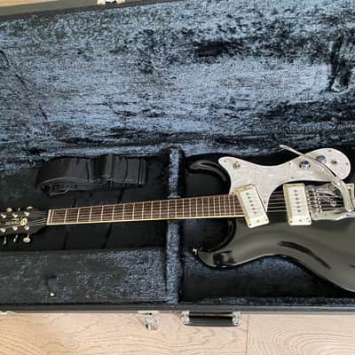 Rare & Collectable Mosrite The Ventures 55th Award Order Made Black Vibramute Tremolo OHSCBlack image 1