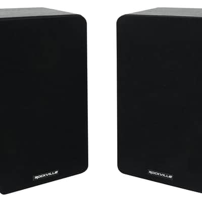 2 Rockville RockShelf 58B 360w Black 5.25" Bookshelf Speakers+Bluetooth/Wifi Amp image 9