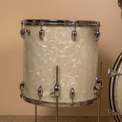 1960s Slingerland Modern Solo White Marine Pearl Drum Set image 3