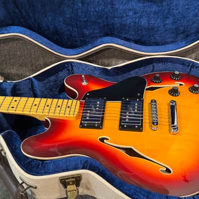 2017 Fender Modern Player Starcaster Guitar Aged Cherry Burst image 12