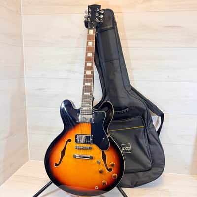 Best Choice Products Semi-Hollow Electric Guitar ES-335 Style Sunburst w/ Gig Bag 2020 image 10