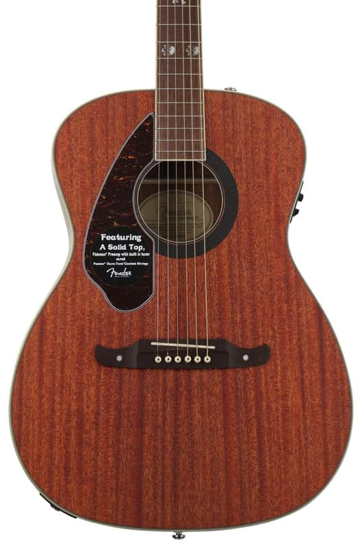 Fender Tim Armstrong Hellcat Concert Acoustic Guitar, with 2-Year Warranty, Natural, Walnut Fingerboard, Left-Handed image 1