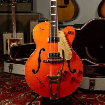 1957 Gretsch 6120 Chet Atkins Orange Finish Electric Guitar w/OHSC image 1
