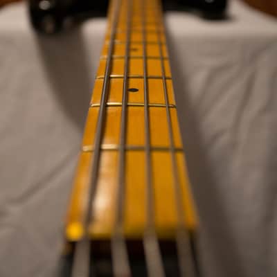 Left Handed Vintage Gibson Epiphone Accu-bass 1994 Black Lefty image 8