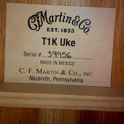 Martin T1K Solid Koa Tenor Ukulele - Satin Natural (Store Demo) image 15