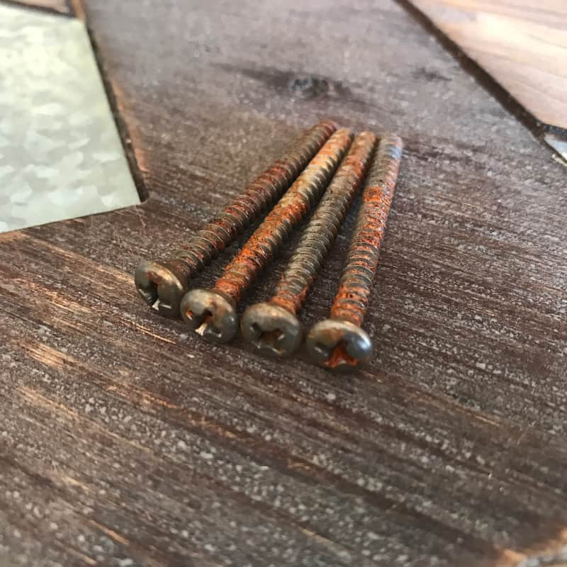 Real Life Relics Fender® Sized Replacement Aged Nickel Neck Plate Screws (Set of 4)  [X4] image 1