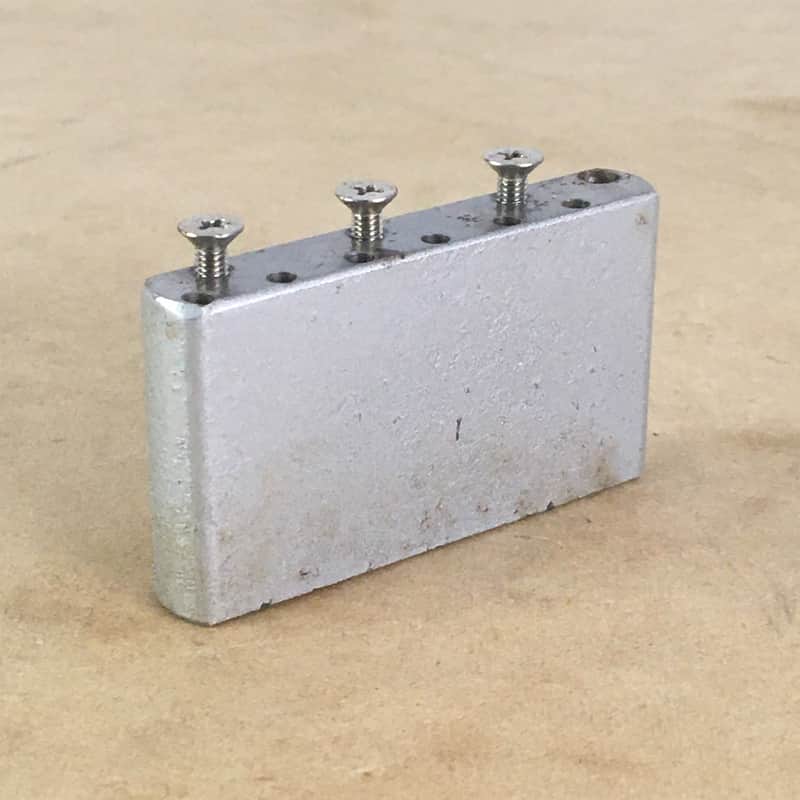 Vintage 1980s Fender Japan Lefty MIJ Tremolo Strat Block 56.5mm Spacing Stratocaster Bridge Steel image 1