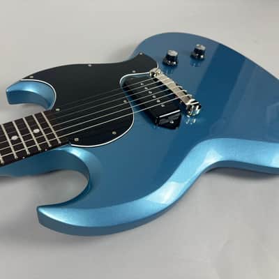 Brown Bear Guitars SG Junior Pelham Blue Metallic Lollar P90 Savvy Bridge image 16