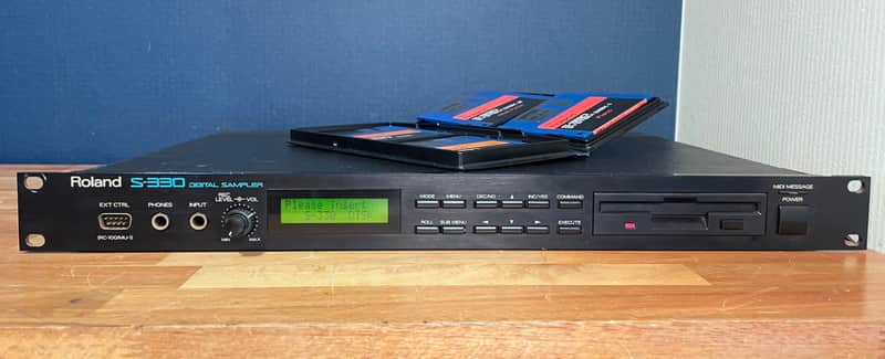Roland S-330 Digital Sampler - Black w/ System, Utility Disks image 1