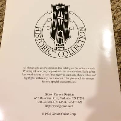 Gibson Historic Color Key Chart & Catalog 1998 image 2