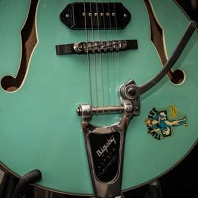 Epiphone Archtop P90 Pick Ups Turquoise 2000's image 7