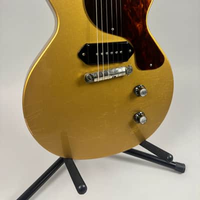 Brown Bear Guitars Korina Les Paul Junior double cut gold metallic image 4