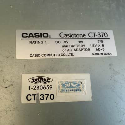 Vintage 1980's Casio CT-370 Casiotone 49-Key Synthesizer - WORKS! image 7