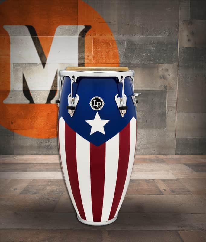 Latin Percussion LP Matador 11" Quinto Oak Puerto Rican Flag (M750S-PR) image 1