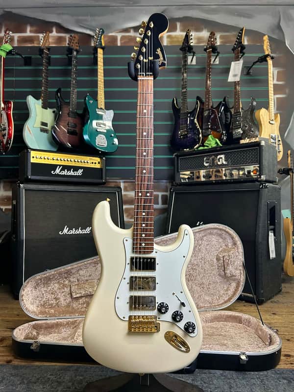 Fender FSR Mahogany Blacktop Strat HHH Olympic White 2019 Electric Guitar