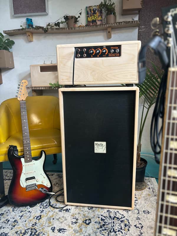 Marla Amps - Charlie Barker Head + LIBBY Reverb Unit + T212CB Cab - Natural image 1