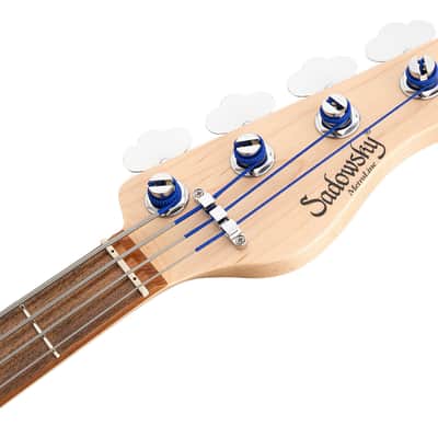 Sadowsky MetroLine 22-Fret Will Lee Bass, Red Alder Body, 4 String, Bora Blueburst Transparent Satin image 7