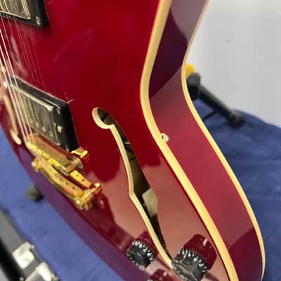 Used Peavey JF-1 Hollowbody Electric Guitar Transparent Red image 13