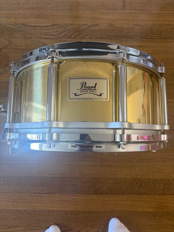 Pearl Free Floating brass 6.5"x14" snare drum - Brass image 1