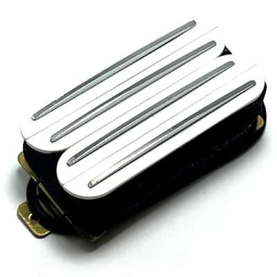 DFG Quad Rail Bridge Position Dedicated Humbucker, Hot Four Blade Passive Pickup ~ White w/ Chrome image 1