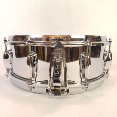 Slingerland 5x14"TDR Throw-Off#141 Festival Chrome Steel Snare Drum 8Lug Vintage image 7