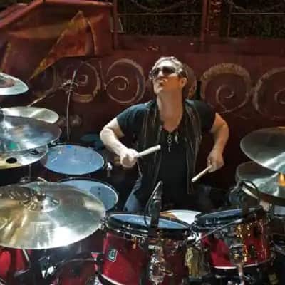 Mark Schulman's P!NK Funhouse Tour Gretsch USA Drum Set - Red Cracked Ice, Plus Extras image 3