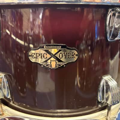 Ludwig Epic X Over 5 piece/hardware 2013 - Cherry see thru lacquer image 3