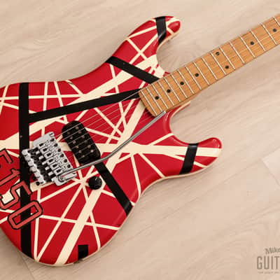 1990s ESP EVH Frankenstrat 5150 VH-250 Striped w/ Floyd Rose, Japan image 1