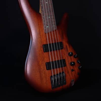 Ibanez SR505AMHL 5-String Bass, Mahogany Brown Burst Low Gloss image 4