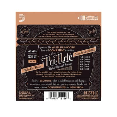 EJ45-3D Pro-Arté Nylon Normal Tension D'Addario image 6