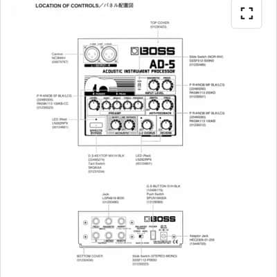 Boss Pack BOSS AD-5 (pre/processor acoustics inst.) Made in Japan OCT/2005 image 10