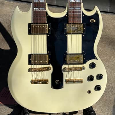 Used 1997 Gibson EDS-1275 Double Neck Guitar White with Case image 1