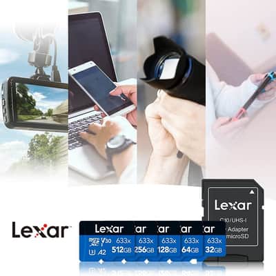 Lexar High-Performance 633x 64GB microSDXC UHS-I Card w/ SD Adapter, Up To 100MB/s Read, for Smartphones, Tablets, and Action Cameras (LSDMI64GBBNL633A) image 8