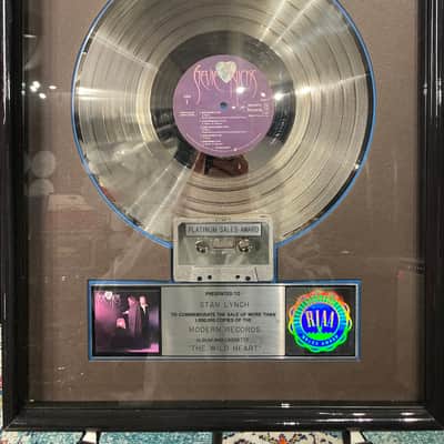 Stan Lynch Stevie Nicks, RIAA, The Wild Heart, Platinum Record (#27) image 2