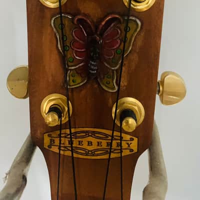 Blueberry Handmade Tenor Ukulele Lotus Flower Built to Order image 6