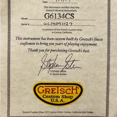 Gretsch Custom Shop Masterbuilt Stephen Stern 1962 Penguin Double Cutaway G6134 - elegant Cadillac Green (rare & unplayed) image 11