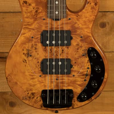 Sterling RAY34HHPB StingRay HH Bass - Burled Amber image 1