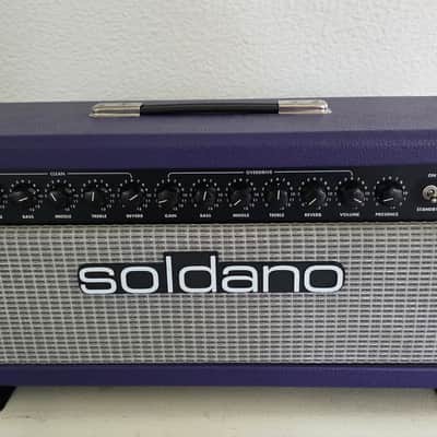 Soldano Lucky 13 100 Watt Guitar Amplifier Head Purple! Two amps in One: Fender Twin and Marshall JMP! Post-SLO 100w Amp RARE image 3