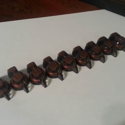 JAT CUSTOM GUITAR PARTS (20) Set Screw Chicken Head Knobs for Amps, Pedals or Guitars Copper / Black image 2
