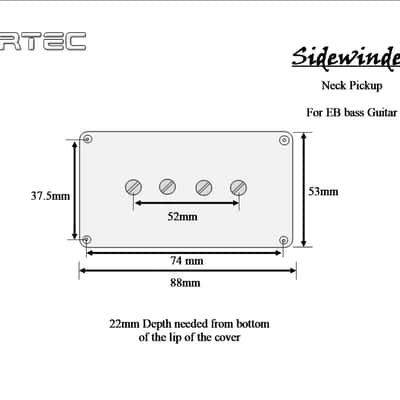 Artec Chrome Mudbucker Sidewinder Pickup for Gibson® EB Bass 4 String 30K 4 conductor Alnico 5 image 7