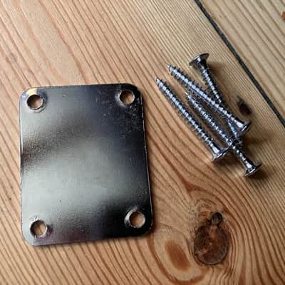 Sunn Mustang Precision Bass Guitar Neck Plate & Screws India 1980s image 3