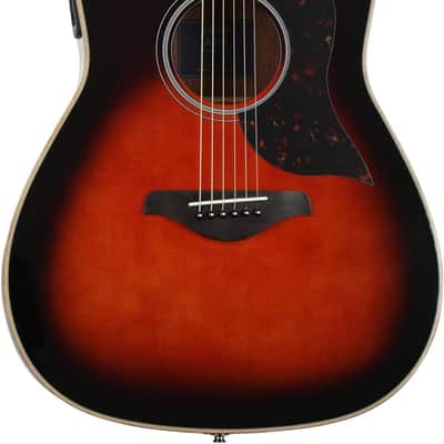 Yamaha A1M Mahogany Dreadnought Cutaway Acoustic-Electric Guitar - Tobacco Sunburst image 4