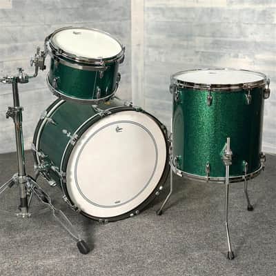Gretsch USA Custom 3pc Drum Set 22/12/16 Cadillac Green Sparkle - DCP Exclusive! image 2