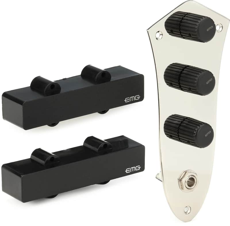 EMG J Prewired Bass Guitar Pickup Set Plus Control Plate System image 1